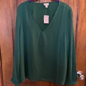 V neck JCrew blouse
